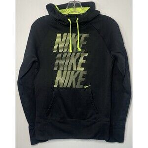 Nike Therma-Fit Pullover Hoodie Logo Women’s S 624418-010 Black